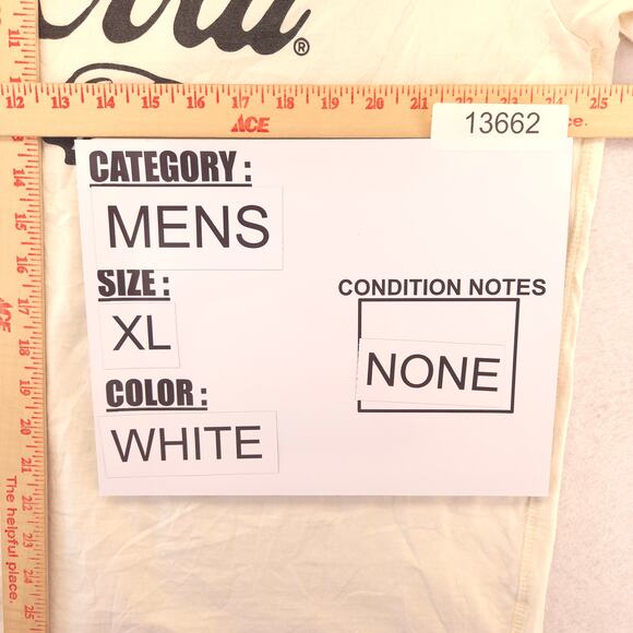 Coca Cola Short Sleeve Crew Neck Casual Graphic T-Shirt Mens Size XL White - Picture 8 of 9